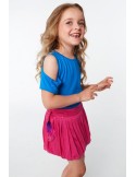 Girls\' skirt with feathers, amaranth NDZ5446 - Online store - Boutique